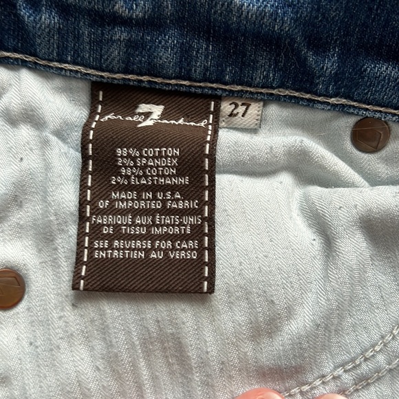 7 For All Mankind Denim Shorts 27 - Picture 4 of 4